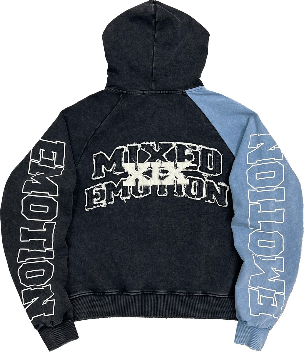 Mixed Emotion “Split Decision” Hoodie Blue