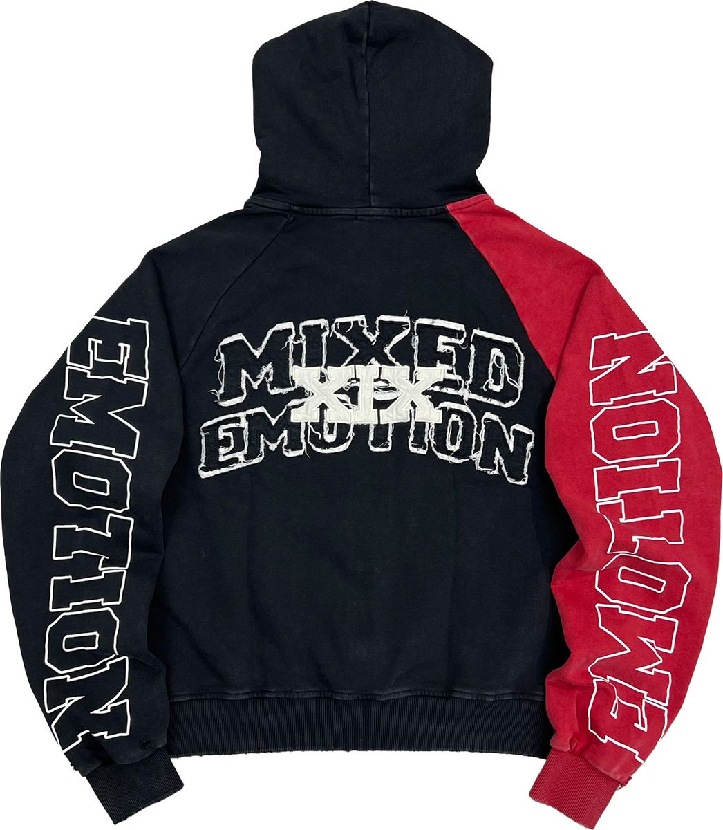 Mixed Emotion “Split Decision” Hoodie Red