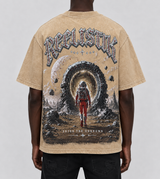 Reelistik NYC Space Astronaut Rhinestone Tee Tan