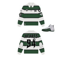 Shattered Heart Patch Knitted Rugby Green