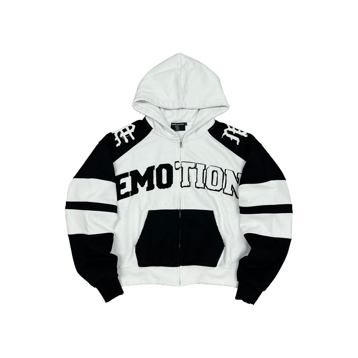 Mixed Emotion “Varsity” Hoodie White