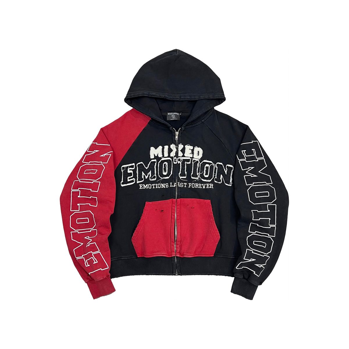 Mixed Emotion “Split Decision” Hoodie Red