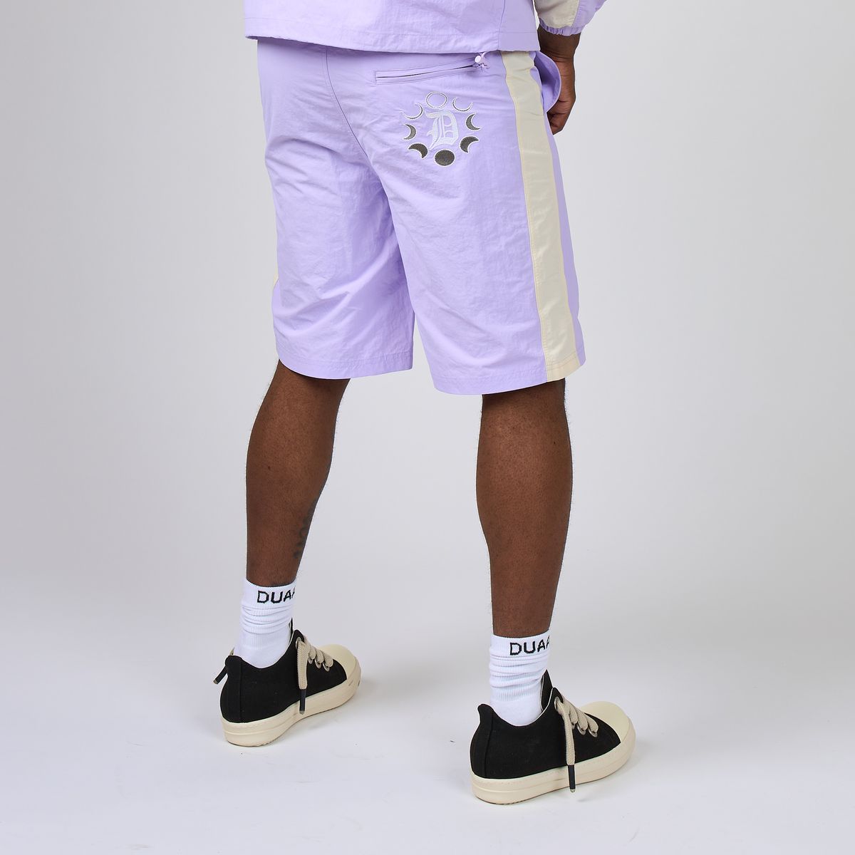 Duaa  Rhinestone Nylon Short Set Lavender