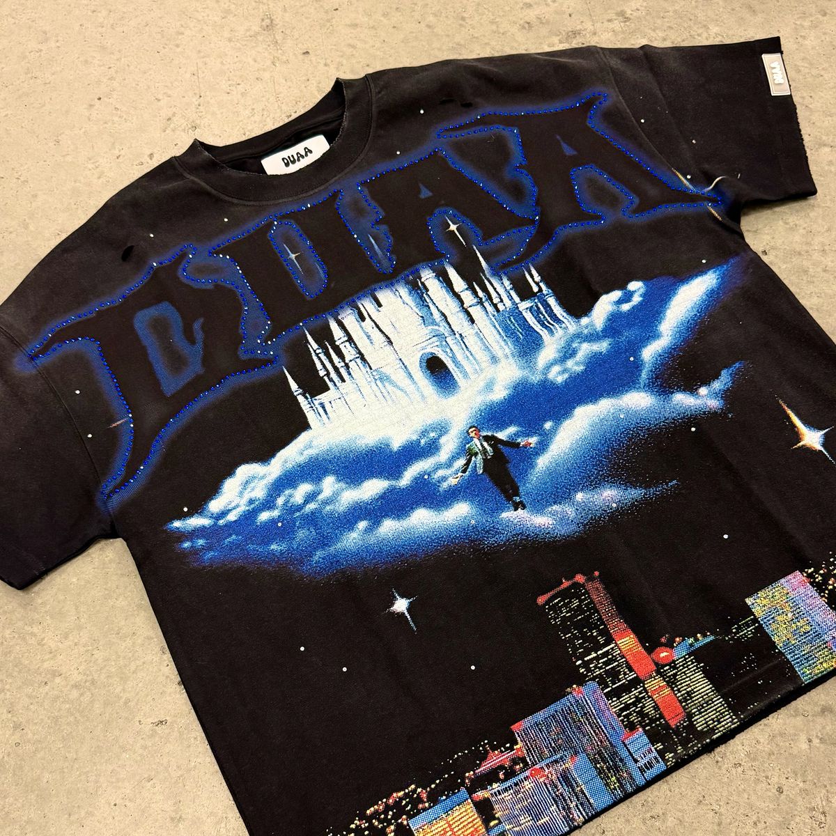 Duaa Cascade Tee Black