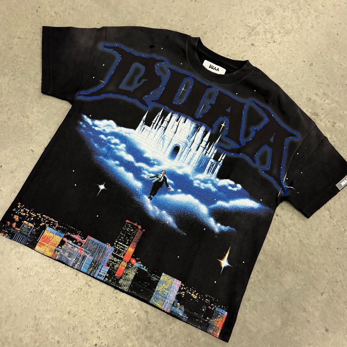 Duaa Cascade Tee Black