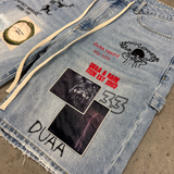 Duaa Teleport Denim Shorts Ice Blue Wash