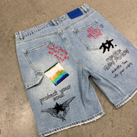 Duaa Teleport Denim Shorts Ice Blue Wash