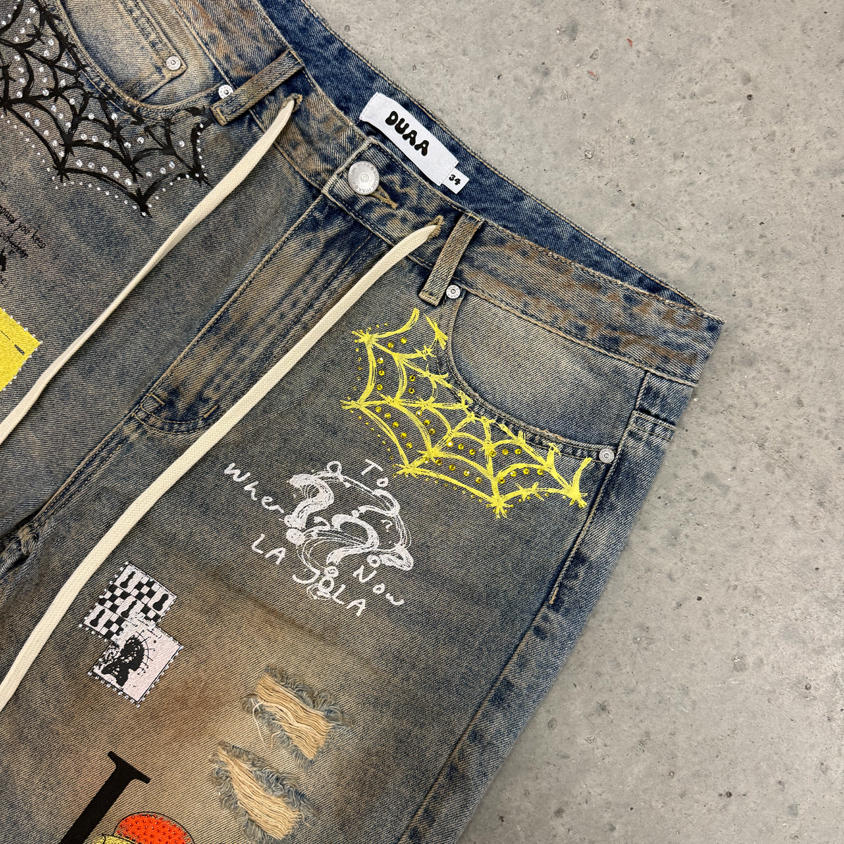 Duaa Sunset Denim Shorts Vintage Amber Wash