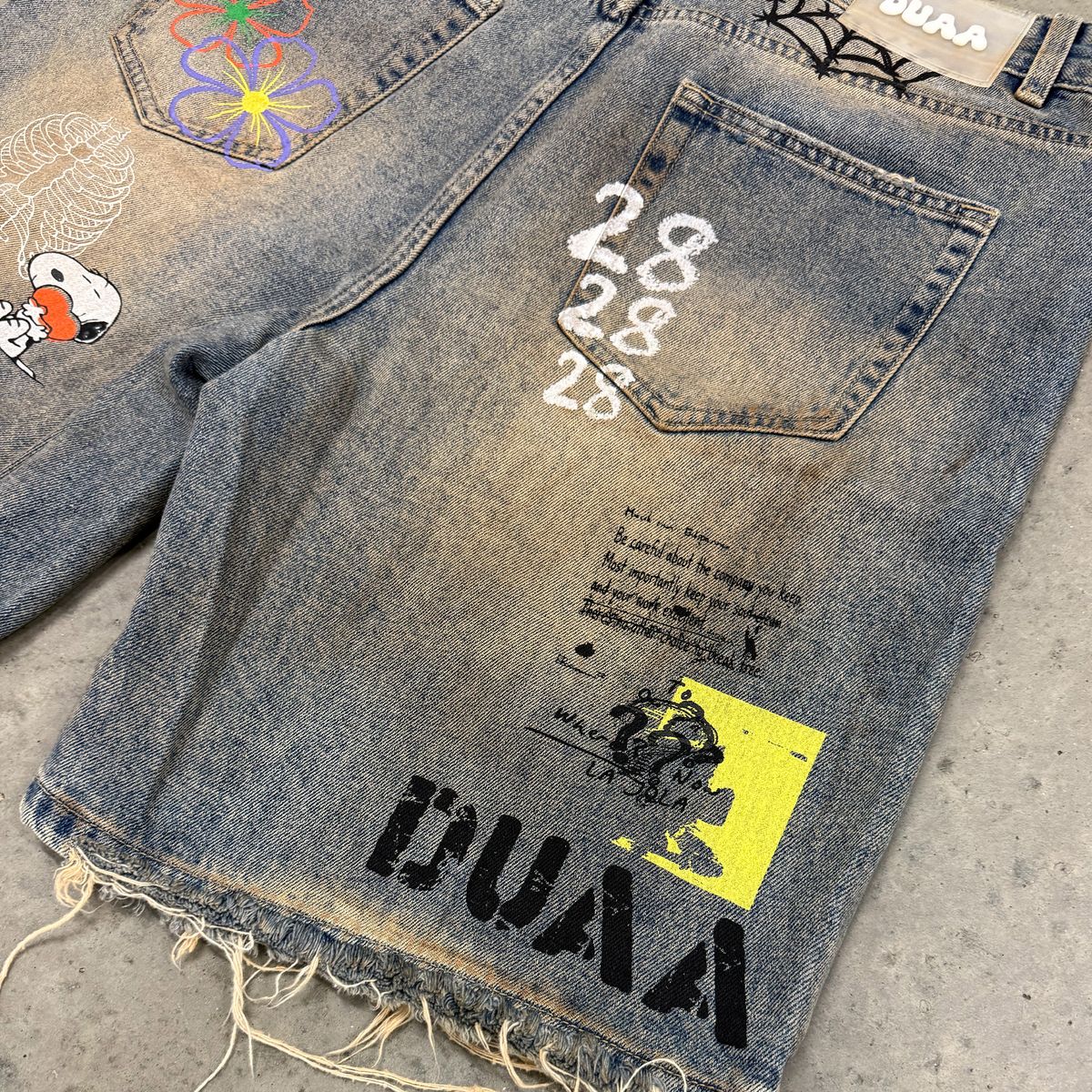 Duaa Sunset Denim Shorts Vintage Amber Wash