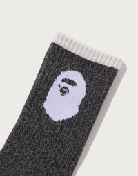 Bape Men's Ape Head Line Socks Black