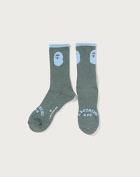 Bape Men's Ape Head Line Socks Green