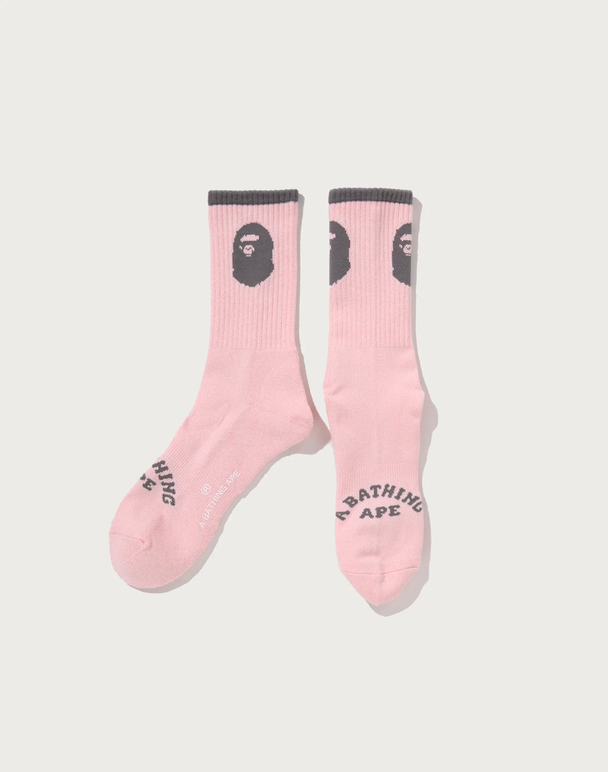 Bape Men's Ape Head Line Socks Pink