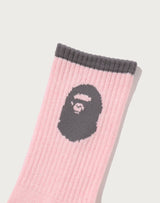 Bape Men's Ape Head Line Socks Pink