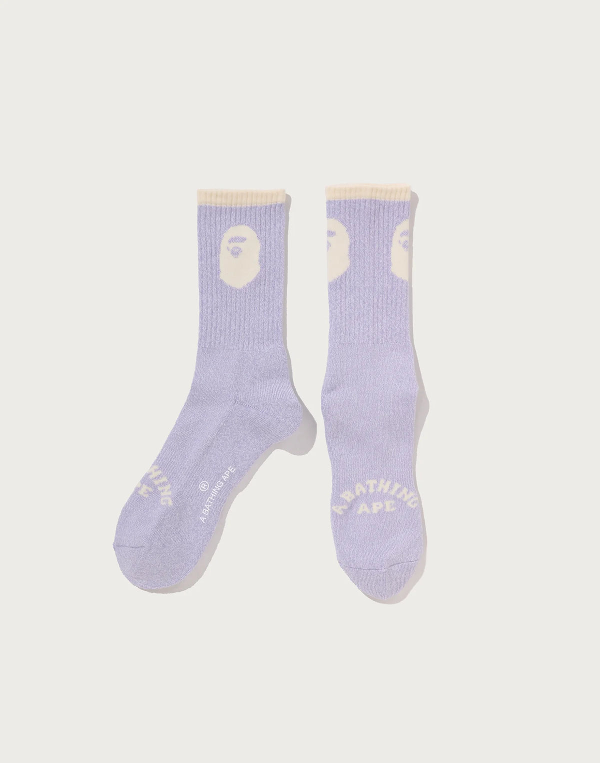 Bape Men's Ape Head Line Socks Purple