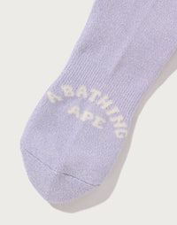 Bape Men's Ape Head Line Socks Purple