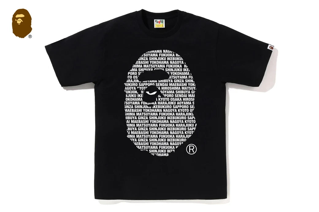 Bape Japan Ape Head Tee Black