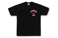 Bape Color Camo College Ats Tee Black X Red