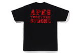 Bape Color Camo College Ats Tee Black X Red