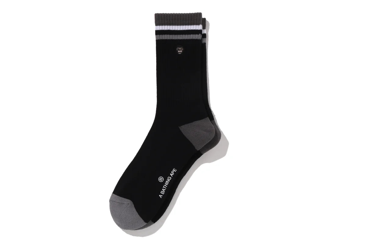 Bape Baby Milo Line Socks Black