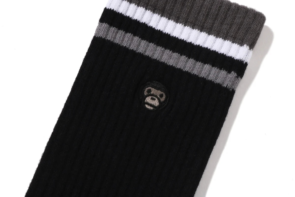 Bape Baby Milo Line Socks Black