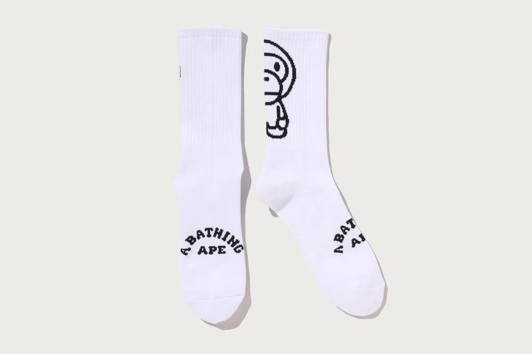 Bape Baby Milo Socks White