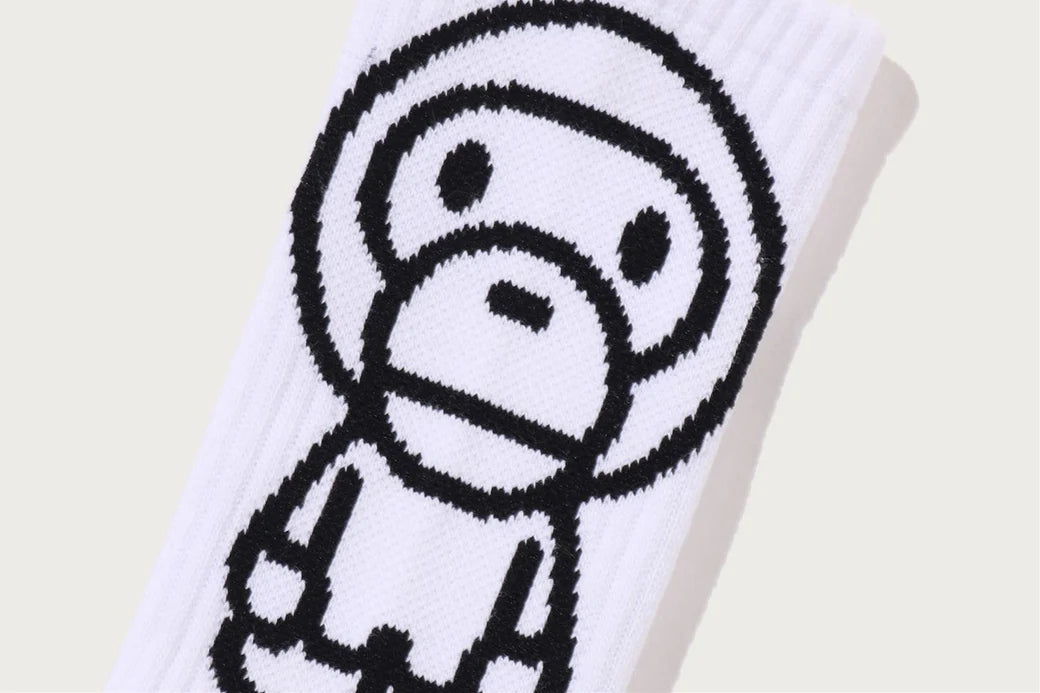 Bape Baby Milo Socks White