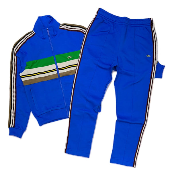 Lacoste (blue color block zip track set)