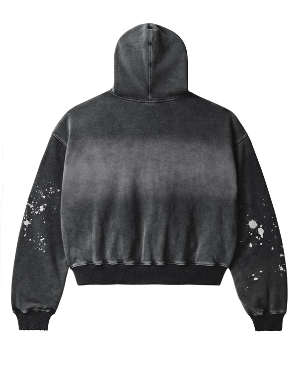 Vale Forever Paint Zip Up Hoodie Black