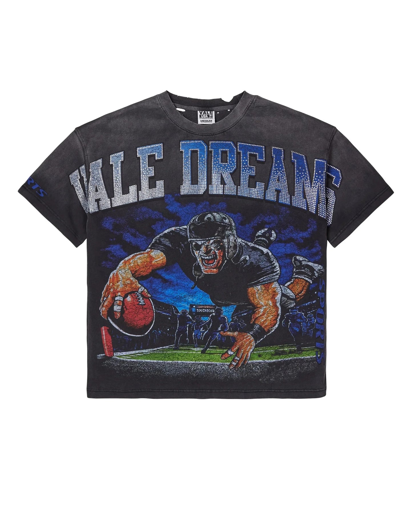 Vale Forever Gridiron Bling Tee Black / Blue