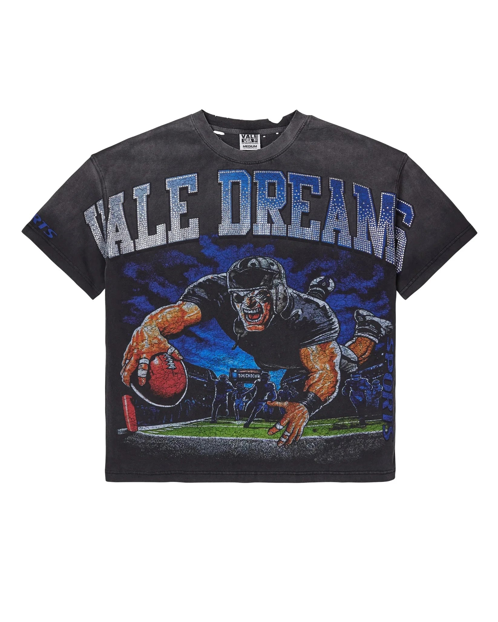 Vale Forever Gridiron Bling Tee Black / Blue