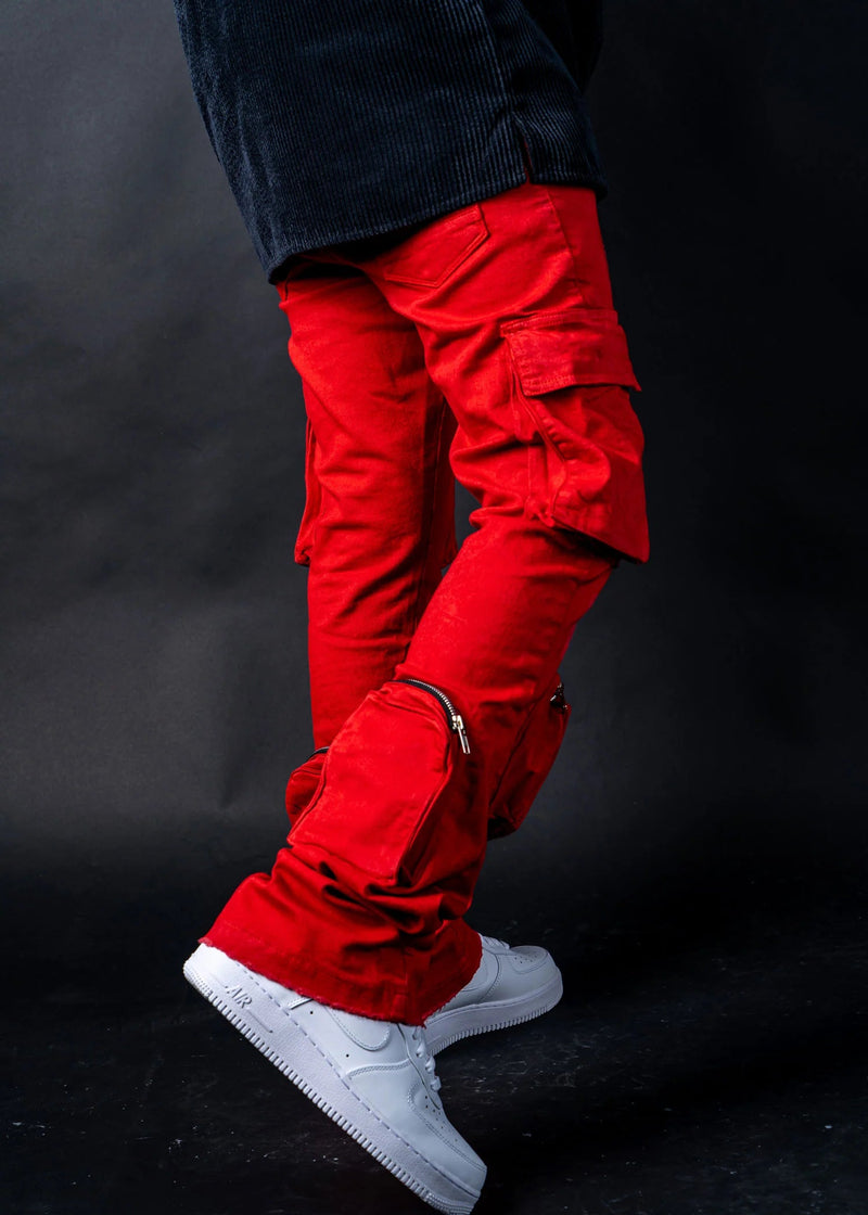 Ninefive (Venice Red cargo Stacked Jeans)