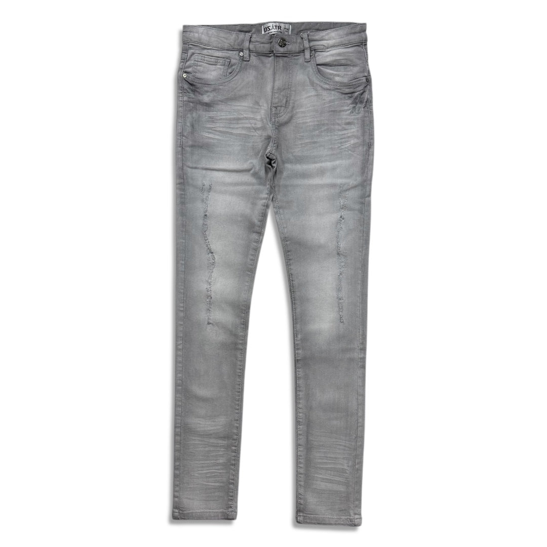 Premium disaster Men's ripped stretch jean basic grey