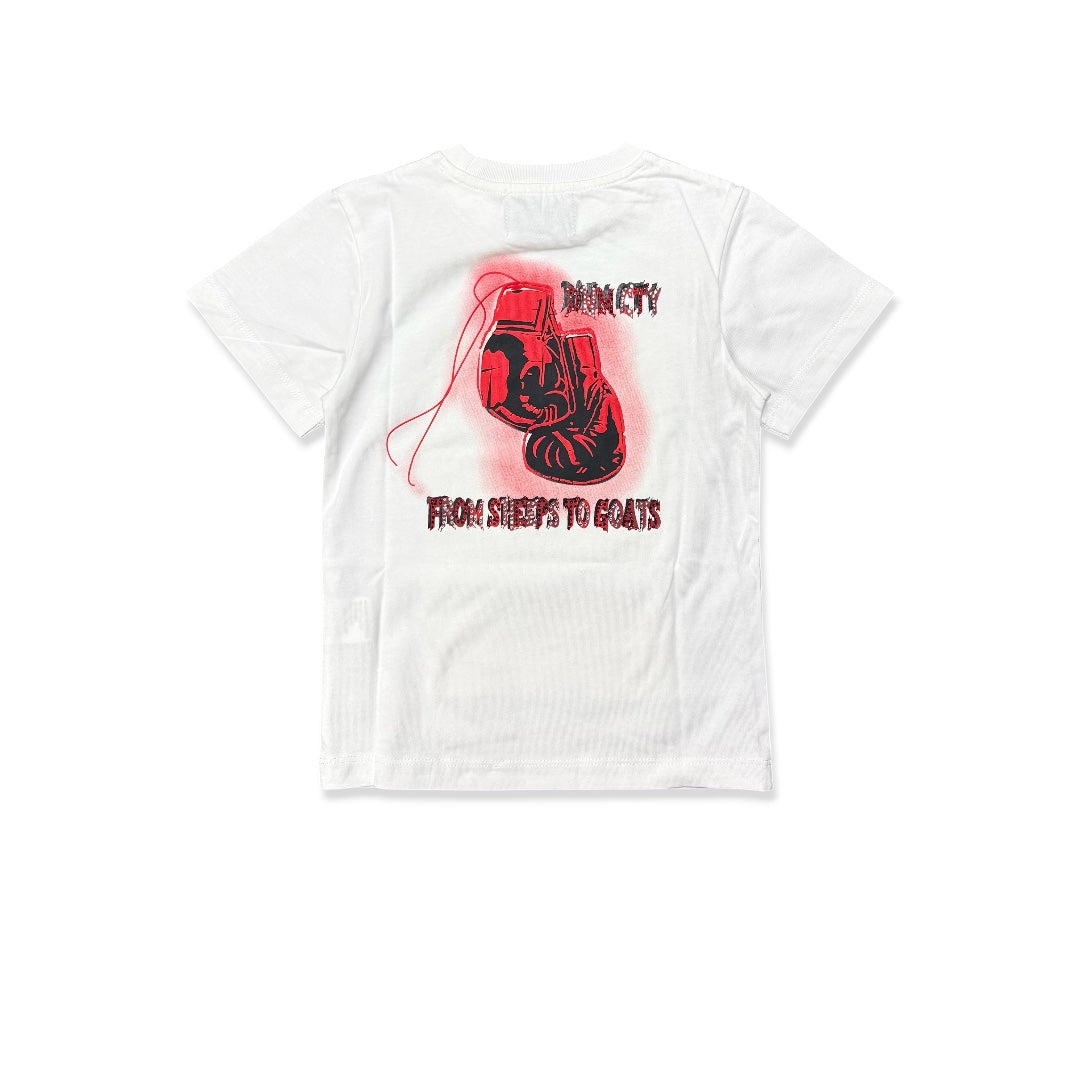 Denimicity kids From Sheeps To Goat Tee White/Red