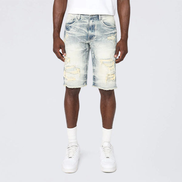 Smoke Rise 12" Essential Slim Jean Shorts – Alpine Blue