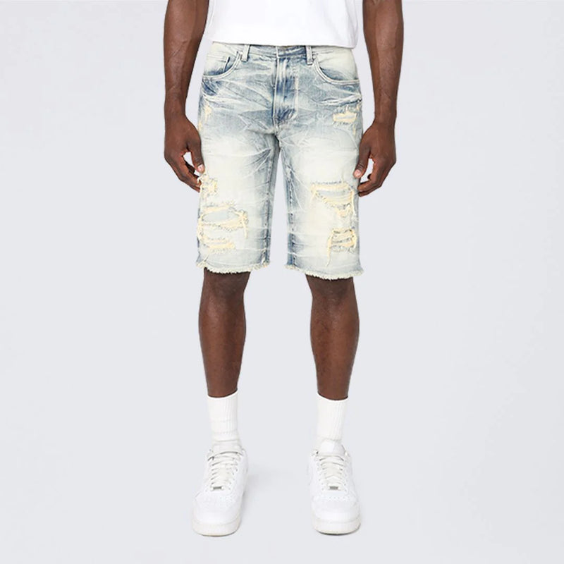 Smoke Rise 12" Essential Slim Jean Shorts – Alpine Blue