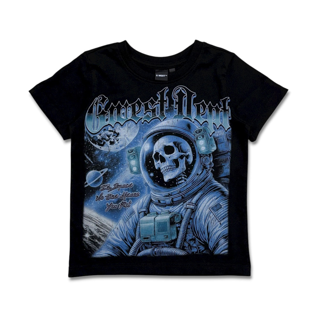 G West Kids Astro Ghost Tee Black/Blue
