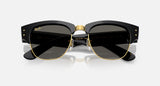 A$Ap Rocky X Ray-Ban Mega Clubmaster Black On Gold Frame Dark Grey Lenses