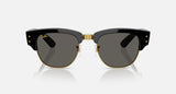 A$Ap Rocky X Ray-Ban Mega Clubmaster Black On Gold Frame Dark Grey Lenses