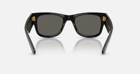A$Ap Rocky X Ray-Ban Mega Wayfarer Polished Black Frame Dark Grey