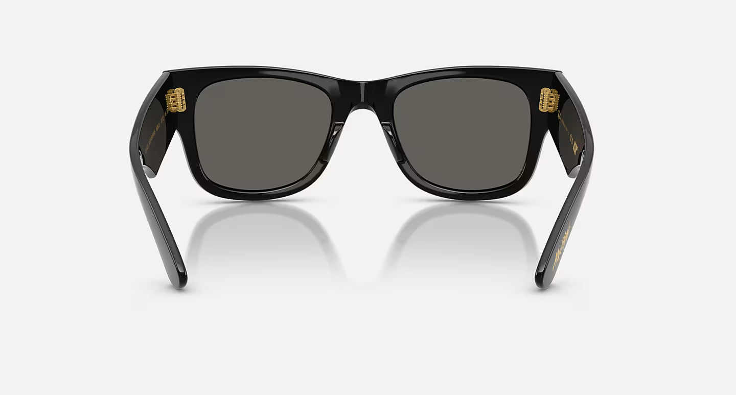 A$Ap Rocky X Ray-Ban Mega Wayfarer Polished Black Frame Dark Grey