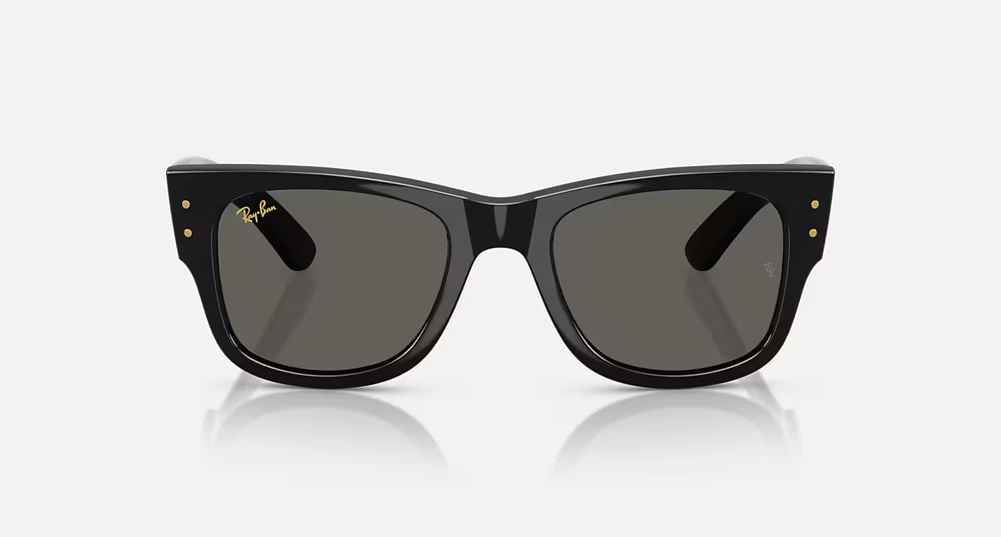 A$ap Rocky X Ray Ban Mega Wayfarer Blacked Out Sunglasses | Polished Black / Ultra Black