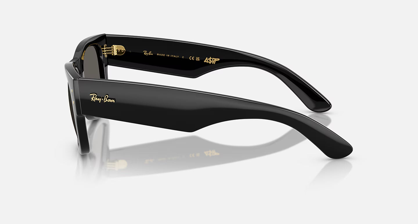 A$ap Rocky X Ray Ban Mega Wayfarer Blacked Out Sunglasses | Polished Black / Ultra Black