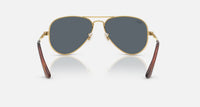 Ray-Ban Sun Glasses Aviator Max Arista Gold Frame Blue Lenses