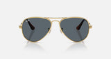 Ray-Ban Sun Glasses Aviator Max Arista Gold Frame Blue Lenses