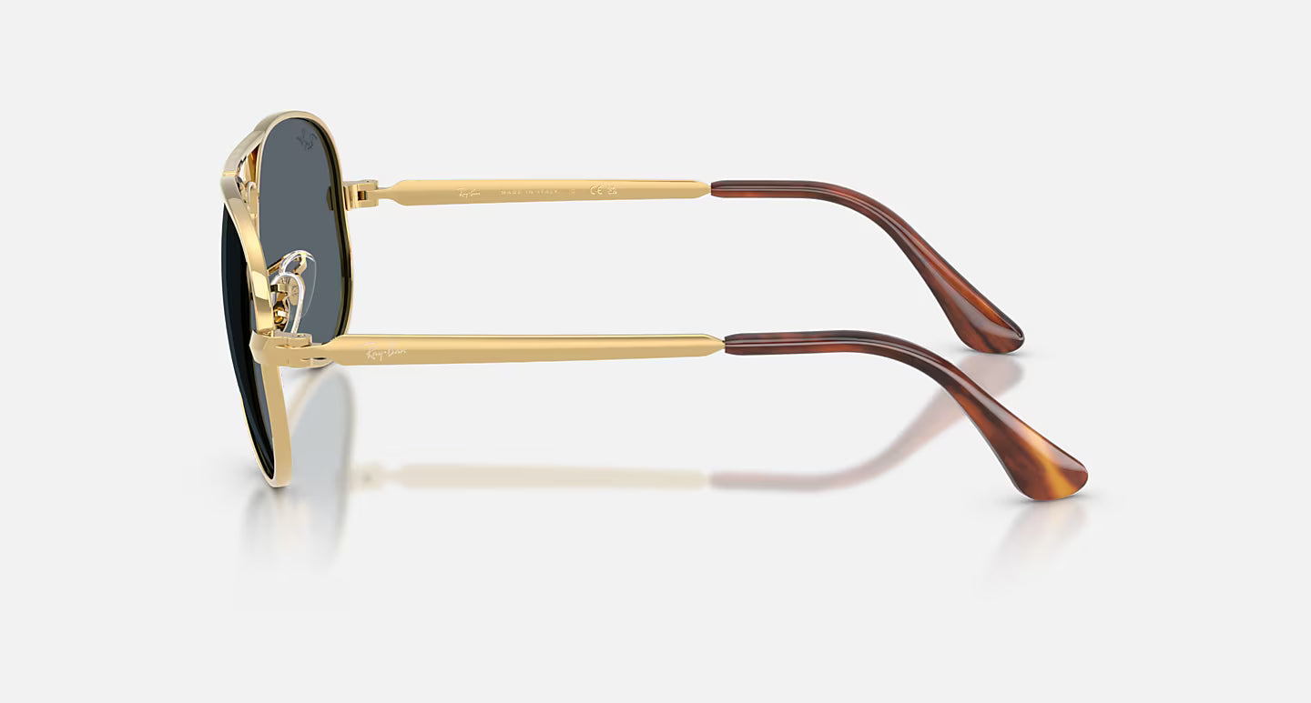 Ray-Ban Sun Glasses Aviator Max Arista Gold Frame Blue Lenses