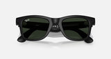 Ray-Ban Meta Wayfarer Gen 1 Sunglasses | Matte Black / Clear Graphite Green Transitions