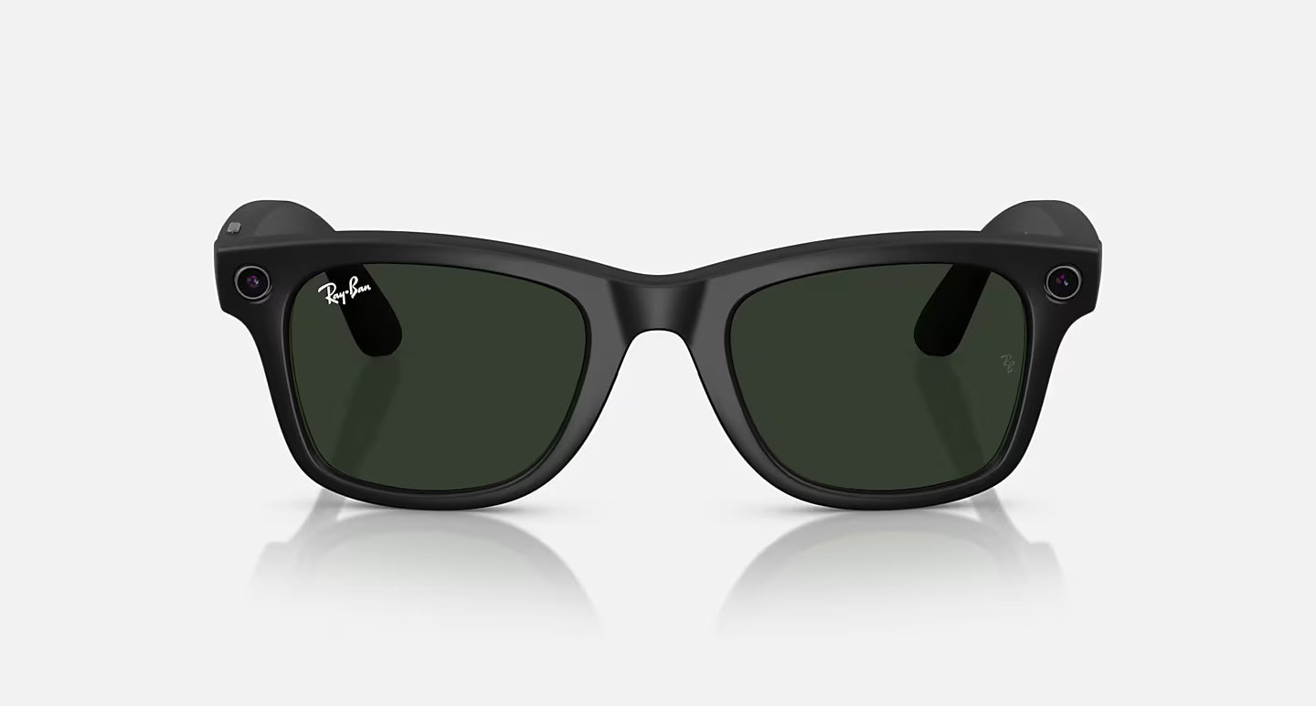 Ray-Ban Meta Wayfarer Gen 1 Sunglasses | Matte Black / Clear Graphite Green Transitions