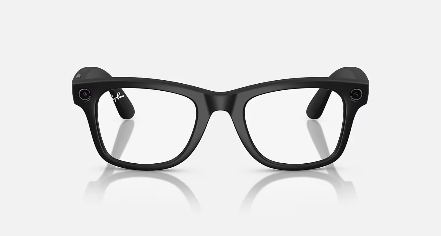 Ray-Ban Meta Wayfarer Gen 1 Sunglasses | Matte Black / Clear Graphite Green Transitions