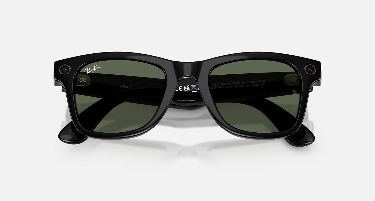 Ray-Ban Meta Wayfarer Gen 2 Sunglasses | Shiny Black / G-15 Green