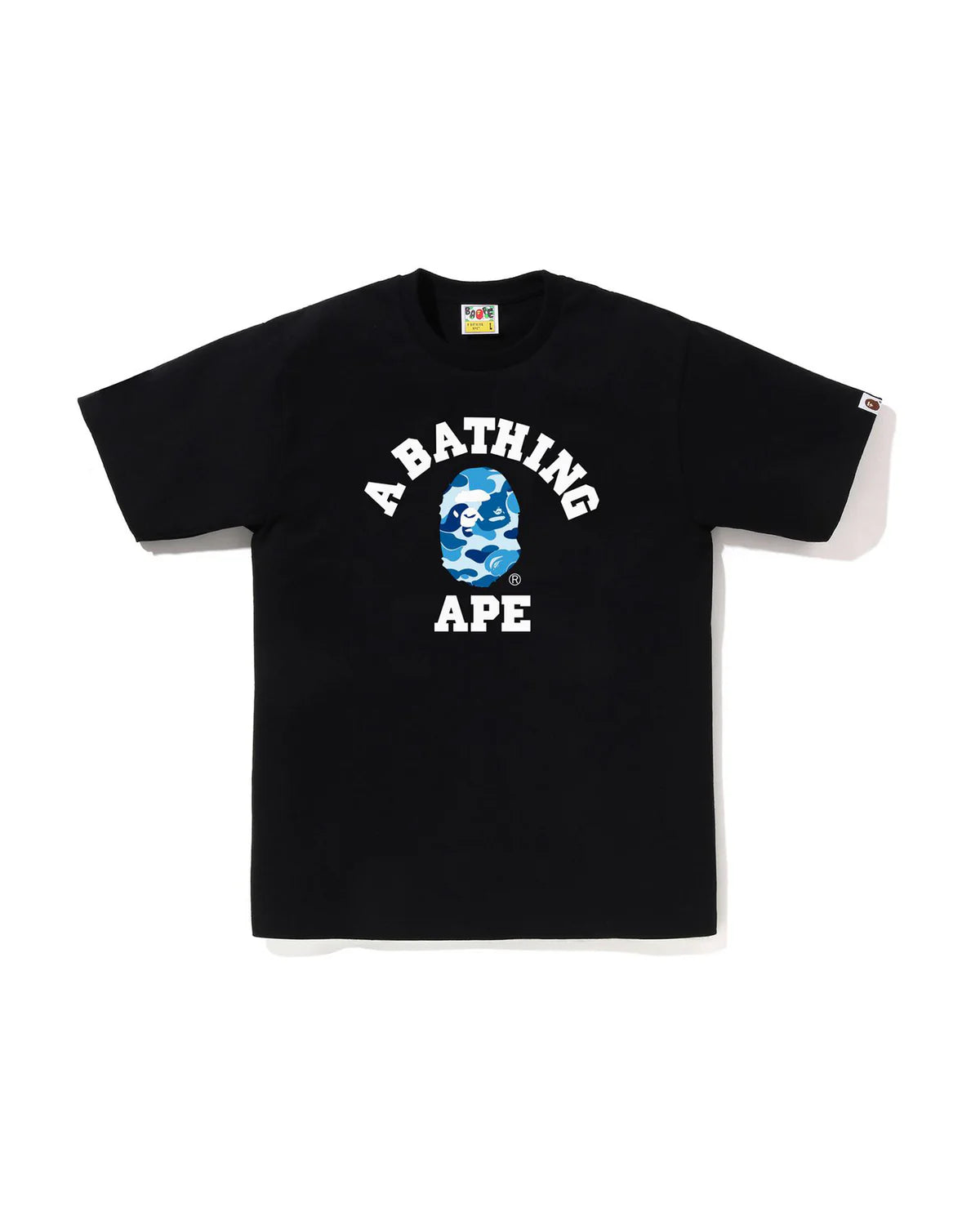 Bape Abc Camo College Tee Black X Blue